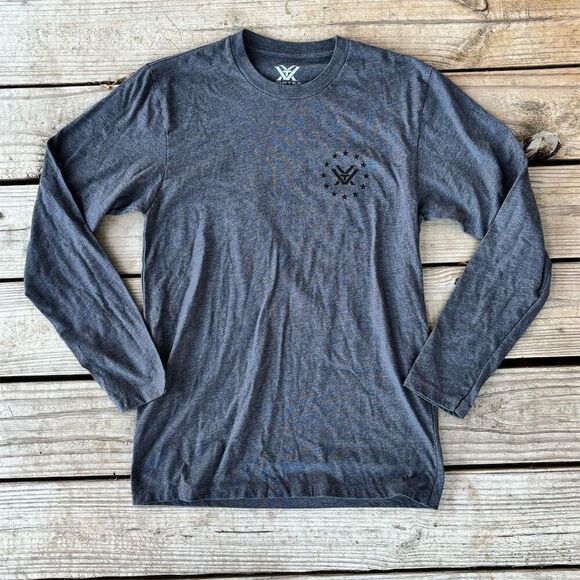 Vortex Optics Unisex Gray Long Sleeve T-Shirt Size M Casual Logo Design - Picture 1 of 5